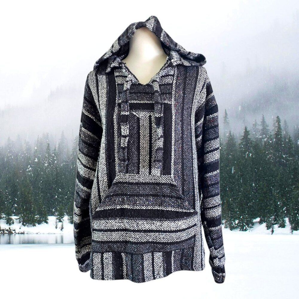 Earthbound Trading Pullover Hooded Poncho Unisex Size M/L